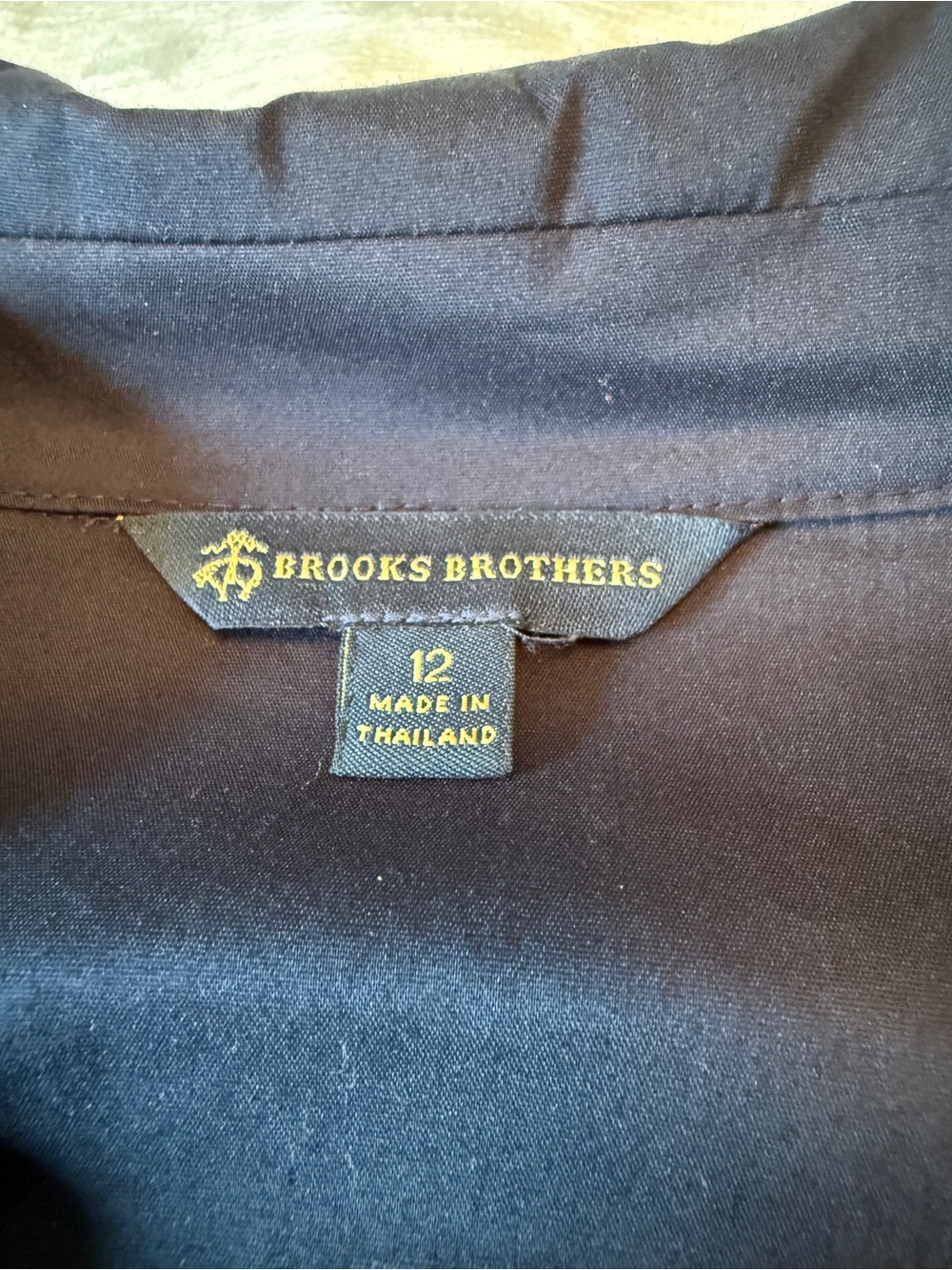 Like New, Brooks Brothers Navy Short-Sleeve Shirtwaist Midi Dress - Picture 4 of 4